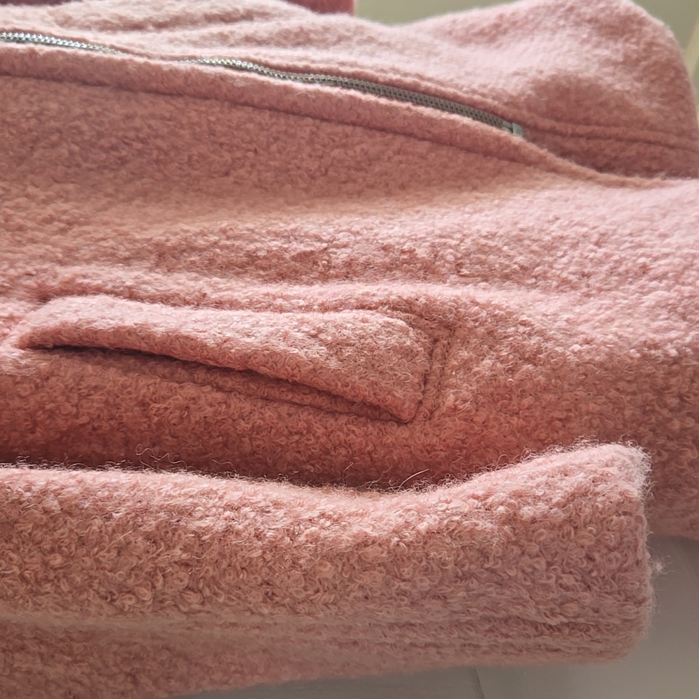 LOFT Women's Pink Teddy Jacket - Picture 7 of 16